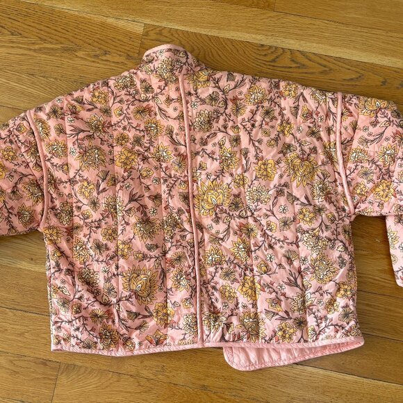 Free People Chloe Jacket Small Peach Combo - Picture 2 of 7